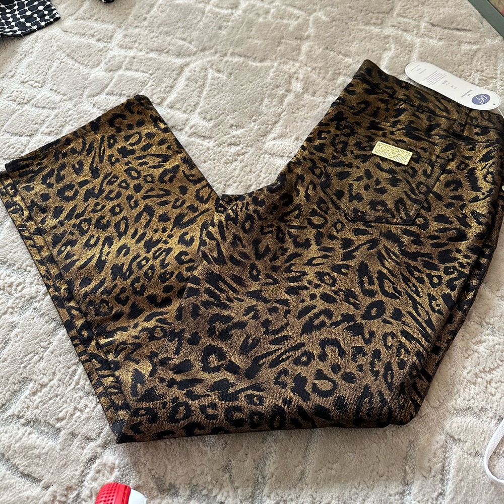 NWT DG 2 cheetah print jeans Size 14P (Fits like 12P)